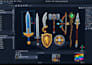 make minecraft rpg blockbench props voxel weapons hytale assets for addon mods